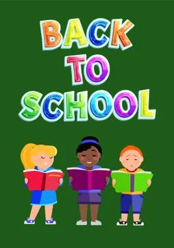 Back School Education Poster Vector Illustration Stock Illustration
