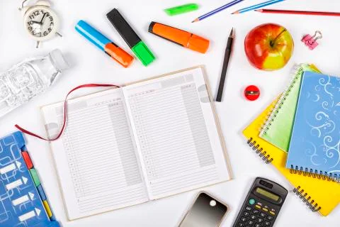 Back to school. education, school, notebook, office, studying, accessories 写真素材