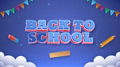 Back to school education theme background with startionery tools Stock Footage 319236351
