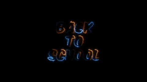 Back to school electric text animation Stock Footage 339062255