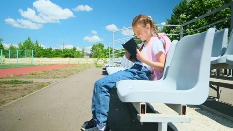 Back to school. Elementary school student. First grader. The beginning of classe Stock Footage 277678094