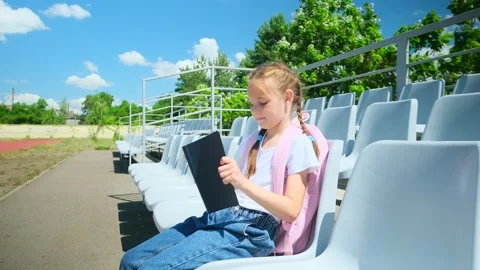Back to school. Elementary school student. First grader. The beginning of classe Stock Footage 278053888