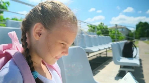 Back to school. Elementary school student. First grader. The beginning of classe Stock Footage 279317753