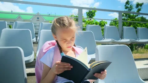 Back to school. Elementary school student. First grader. The beginning of classe Stock Footage 281103509