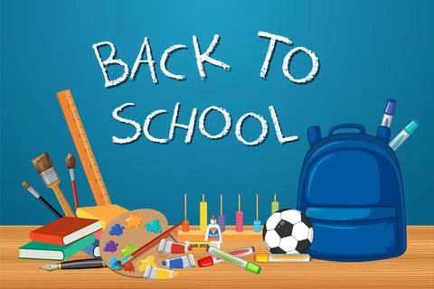 Back to School Essentials Stock Illustration