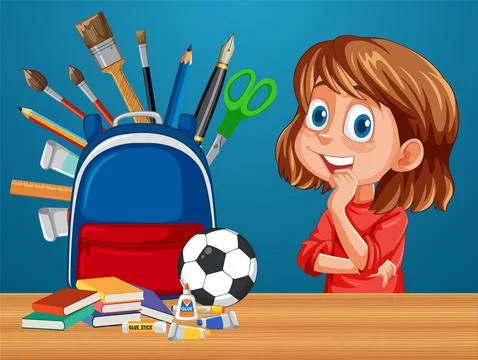 Back to School Essentials Stock Illustration