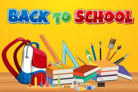 Back to School Essentials Stock Illustration