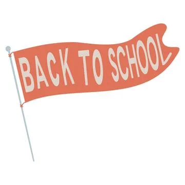Back to school flag banner for education marketing promotion Stock Illustration