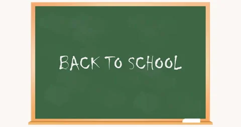 Back to school flat animation. School board. 4K video animation footage Stock Footage 113999241