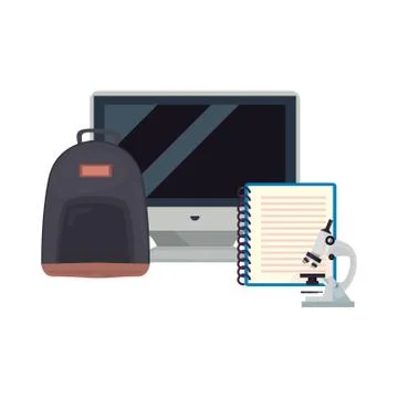 Back to school flat design Illustrazione stock