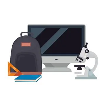 Back to school flat design Stock Illustration