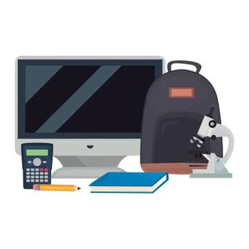 Back to school flat design 库存插图