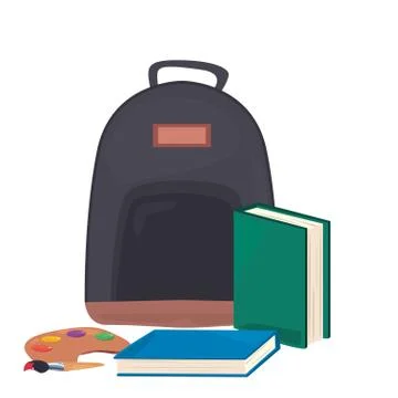 Back to school flat design 库存插图