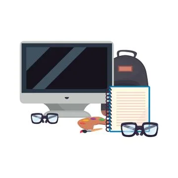 Back to school flat design 스톡 일러스트