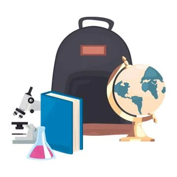 Back to school flat design Stock Illustration