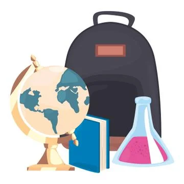 Back to school flat design 스톡 일러스트