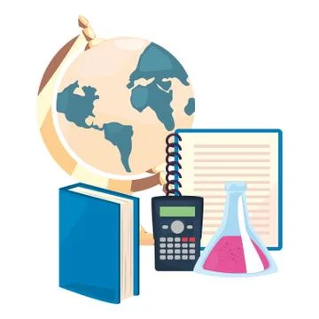 Back to school flat design Stock Illustration