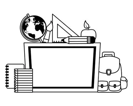 Back to school flat design 库存插图