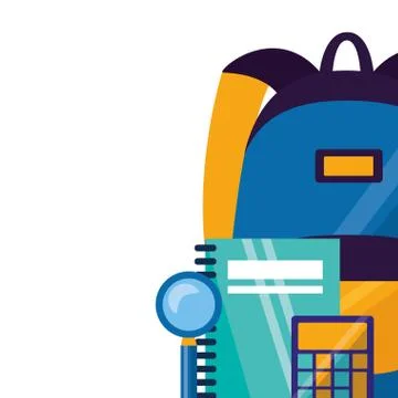 Back to school flat design Stockillustratie