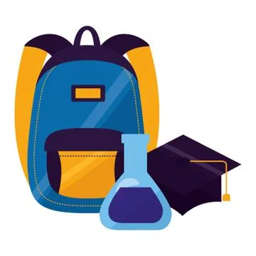 Back to school flat design Stock Illustration