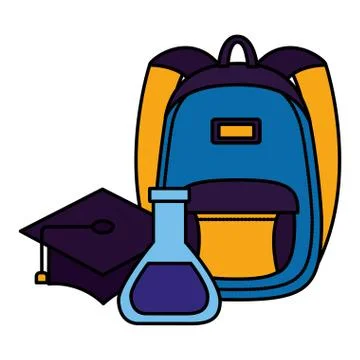 Back to school flat design Illustrazione stock