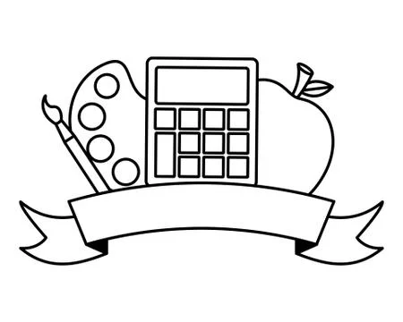 Back to school flat design Stock Illustration