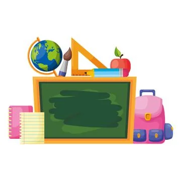 Back to school flat design Stockillustratie