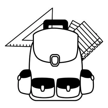 Back to school flat design Stock Illustration