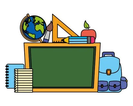 Back to school flat design Stock Illustration