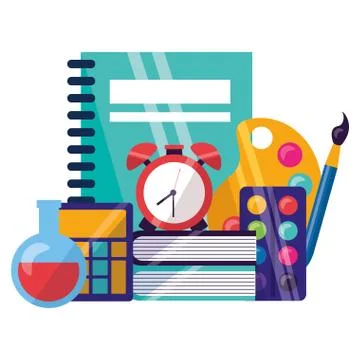 Back to school flat design Stockillustratie