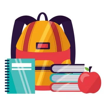 Back to school flat design Stockillustratie