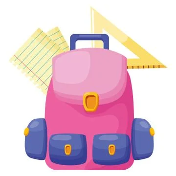 Back to school flat design Stock Illustration