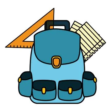 Back to school flat design Stock Illustration