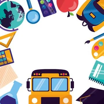 Back to school flat design 스톡 일러스트