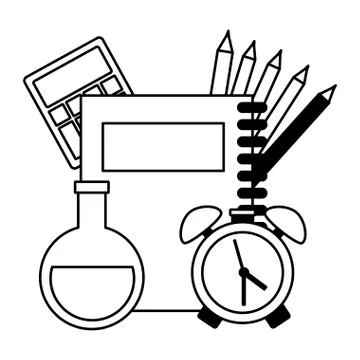 Back to school flat design Stockillustratie