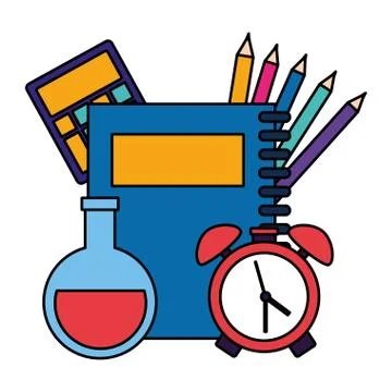 Back to school flat design Stock Illustration