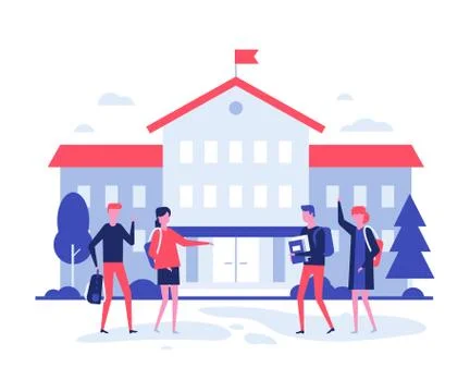 Back to school - flat design style illustration Stock Illustration