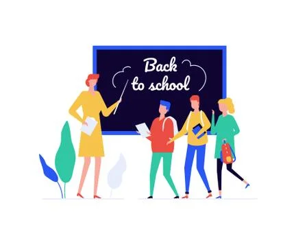 Back to school - flat design style illustration Stock Illustration