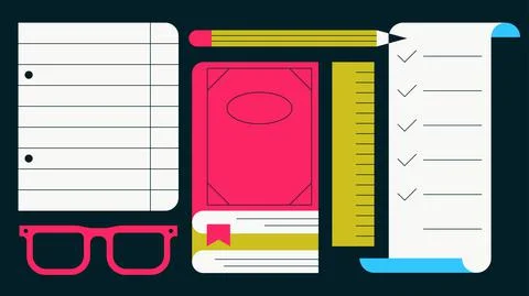 Back To School Flat Illustration Stock Illustration