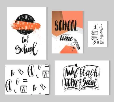 Back to school flyer template Stock Illustration