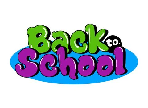 Back to school font Illustrazione stock