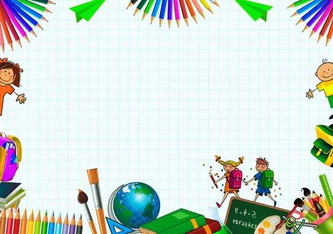 Back to School Frame Stock Illustration