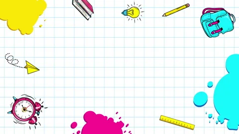 Back to school frame vertical render Stock Footage 246432124