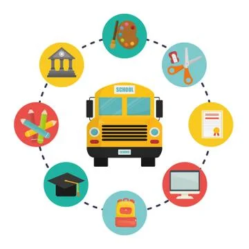 Back to school graphic Illustrazione stock