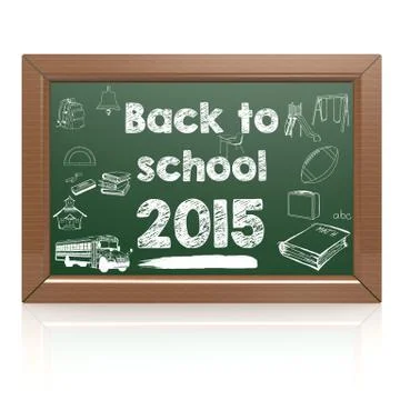 Back to school green blackboard Stock-Illustration