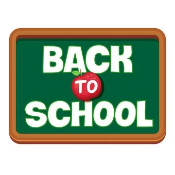 Back to school green board vector illustration. Chalkboard in wooden frame with Stock Illustration
