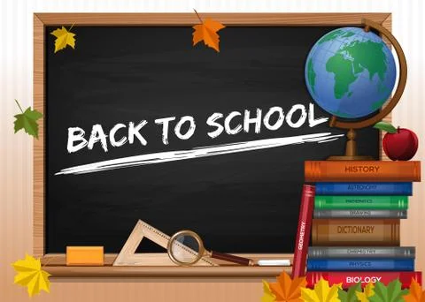 Back to school. Greeting card Stock Illustration