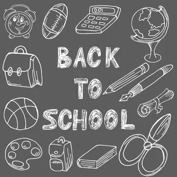 Back to school. Hand drawing Stock Illustration
