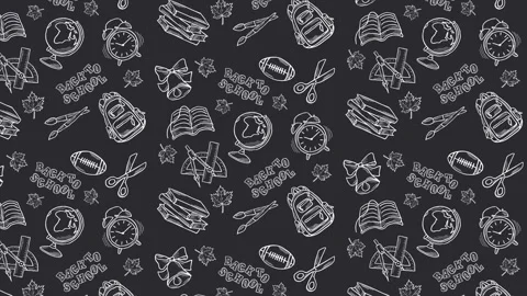 Back to school, hand drawn background of on a seamless loop Stock Footage 248705028