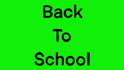 Back to School Hand Drawn Doodle Animation | Green Screen School Clipart Stock Footage 314506375
